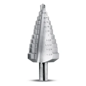 Evolution Power Tools Straight Flute Step Drill 1/4 In. to 1 3/8 In. SD 11