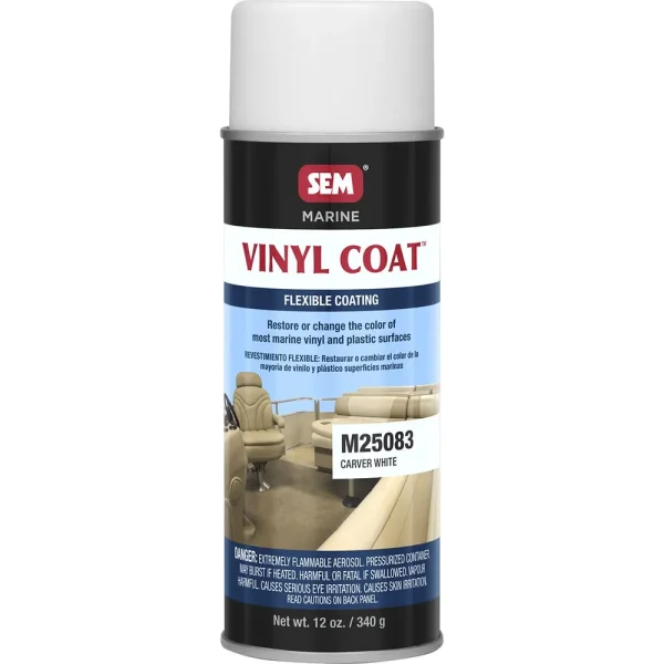 SEM Vinyl Coat – Carver White 16 oz Can with 12 oz Fill Aerosol Can M25083