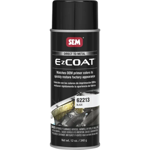 SEM Ez Coat – Black 16 oz Can with 12 oz Fill Aerosol Can 62213