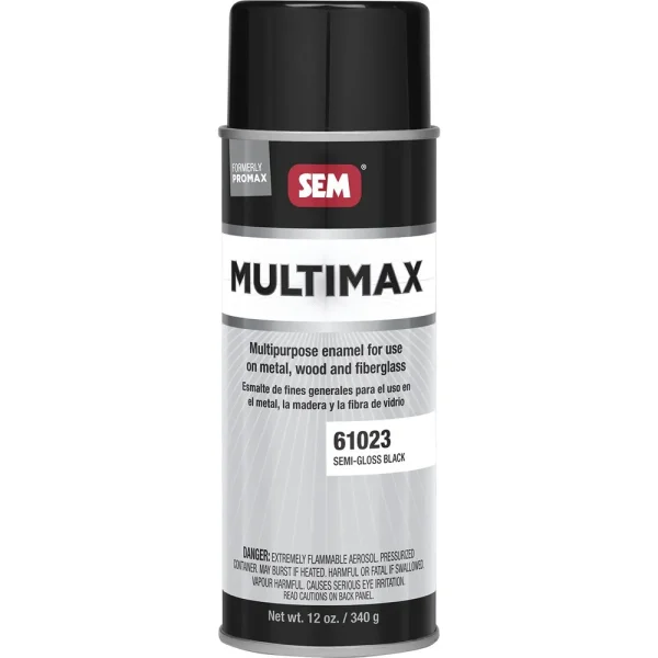 SEM MultiMax – Semi-Gloss Black 16 oz Can with 12 oz Fill Aerosol Can 61023