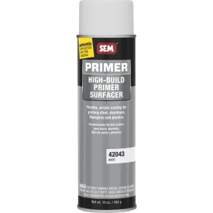 SEM High-Build Primer Surfacer – White 20 oz Can with 16 oz Fill Aerosol Can 42043