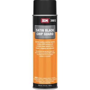 SEM Satin Black Chip Guard 20 oz Can with 16 oz Fill Aerosol Can 39813