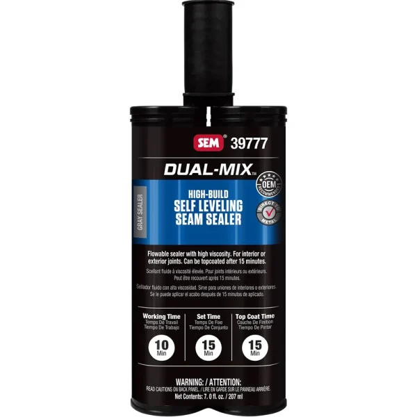 SEM Dual-Mix High-Build Self Leveling Seam Sealer 7 oz Plastic Cartridge 39777