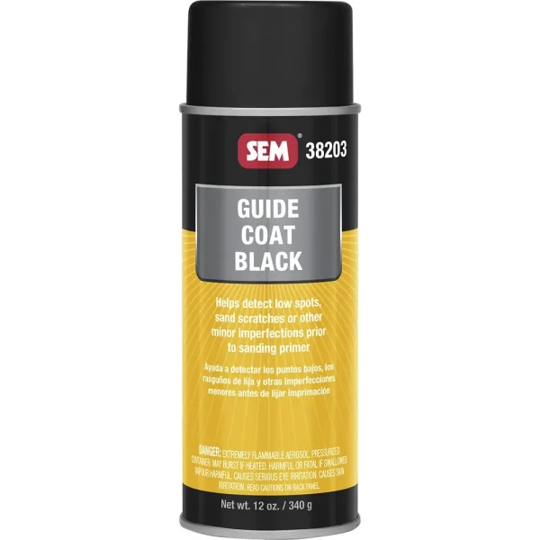 SEM Guide Coat Black 16 oz Can with 12 oz Fill Aerosol Can 38203
