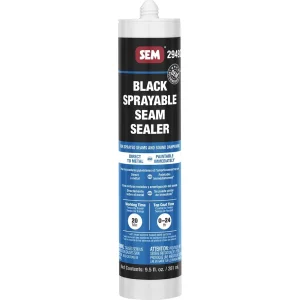 SEM 1K Sprayable Seam Sealer – Black 10 oz Plastic Tube 29492