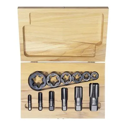 Irwin Hanson 1920 12-pc Hexagon Re-threading Die Sets (HCS) & (HSS) (1 Set)