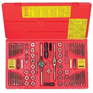 Irwin Hanson 26376 76-pc Machine Screw / Fractional / Metric Tap & Hex Die Set (1 Set)