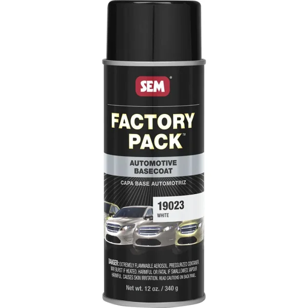 SEM Factory Pack – Oxford White 16 oz Can with 12 oz Fill Aerosol Can 19023