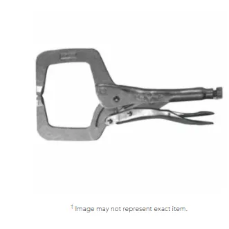 Irwin Vise-Grip 6R Locking C-Clamps with Regular Tips, Vise Grip, 1 1/2″ Throat Depth (1 EA)