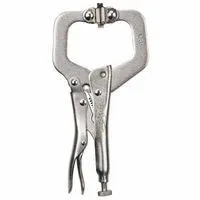 Irwin Vise-Grip 6SP Locking C-Clamps with Swivel Pads, Jaw Opens to 2 1/8 in, 6 in Long (1 EA)