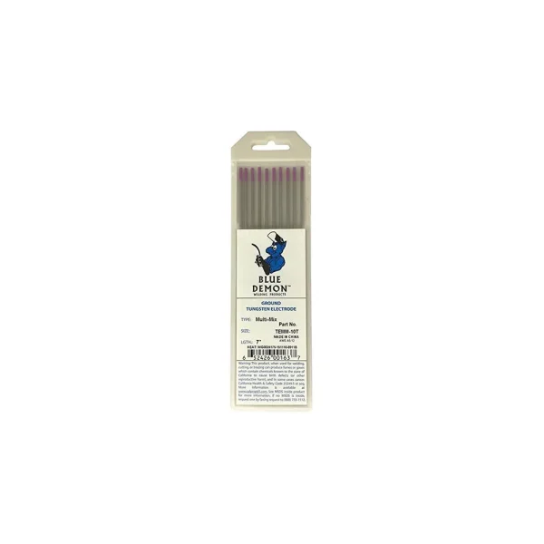 Blue Demon EWG Rare Earth Tungsten Electrode 1/8in x 7in x 10 Pack TEMM-18-10T