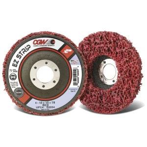 CGW Abrasives 59204 EZ Strip Wheels – Red – Size 4-1/2 x 7/8, 10/BOX