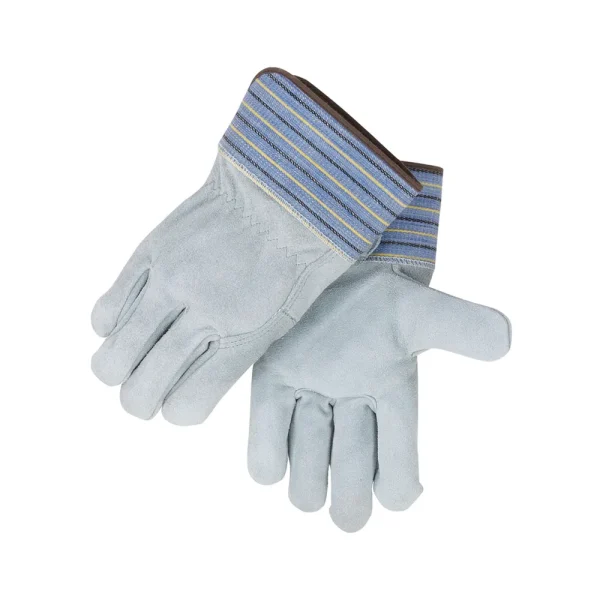 Black Stallion 5FB Premium Shoulder Split Cowhide Work Glove with Full Leather Back, Short Cuff, 12/PACK