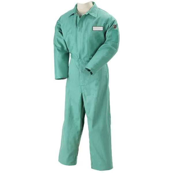 Black Stallion Flame Resistant Green Coveralls F9-32CA/PT