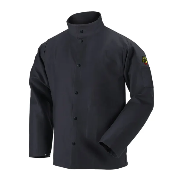 Black Stallion 60-3625 Black Flame Resistant Cotton Welding Jacket (FBK9-30C)