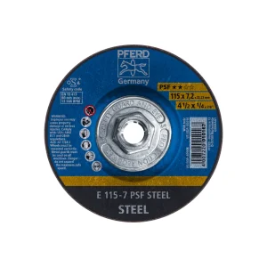 PFERD 60014 Grinding Wheel, 4-1/2″ x 1/4 x 5/8-11, PSF STEEL, T27, Aluminum oxide, 10/BOX