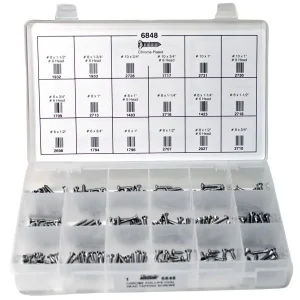 Auveco Phillips Oval HD Tap Screw Chrome Quik-Select 6848