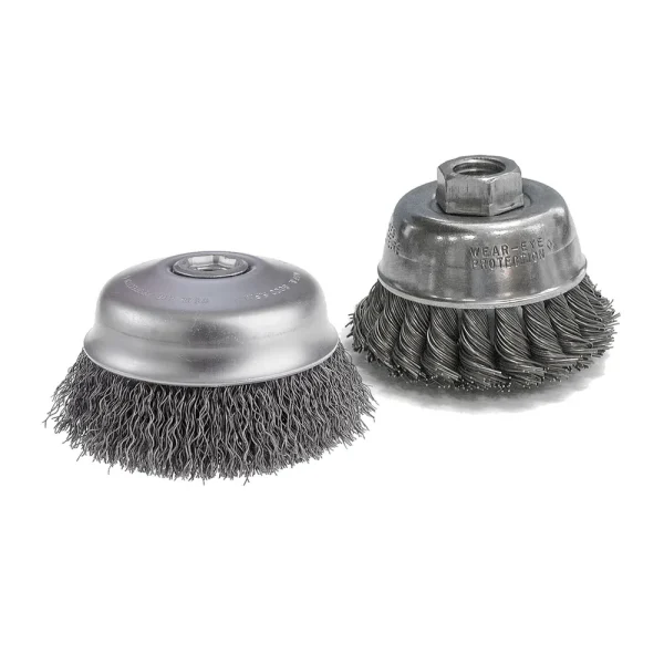 CGW Abrasives 60541 Wire Cup Brushes – Fast-Cut – Size 6, 5/BOX