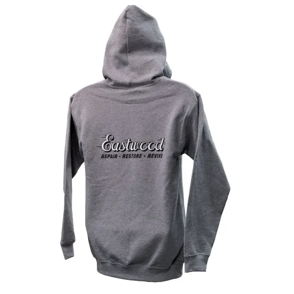 Eastwood Zippered Hooded Sweatshirt – Light Gray