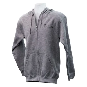 Eastwood Zippered Hooded Sweatshirt – Light Gray