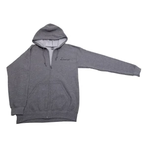 Eastwood Zippered Hooded Sweatshirt – Light Gray