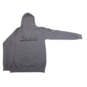 Eastwood Zippered Hooded Sweatshirt – Light Gray