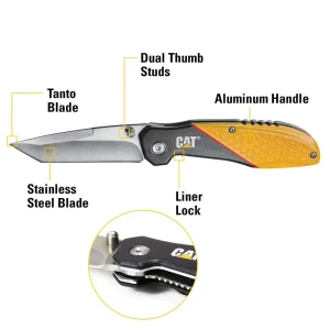 CAT 7 in. Drop Point Folding Knife 980047
