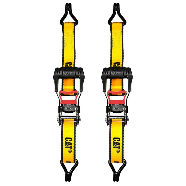 CAT 2 Piece Ratchet Tie Down Set with Soft Loops 16 ft. x 1-1/2 in. 980063N
