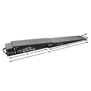 Tow Ramps 74 in. Flatbed HD Tow Ramps Set of 2 BT-TT-7-10-2