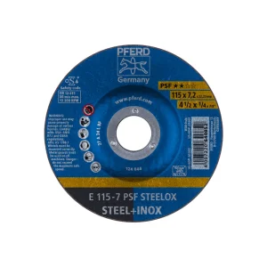 PFERD 61002 Grinding Wheel, 4-1/2″ x 1/4 x 7/8, PSF STEELOX, T27, Aluminum oxide, 10/BOX