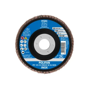 PFERD 61008 Grinding Wheel, 5″ x 1/4 x 5/8-11, PSF STEELOX, T27, Aluminum oxide, 10/BOX