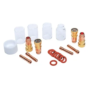 Eastwood TIG Welding Pyrex Gas Lens Kit – 21 Piece Master Set for WP17, WP18 and WP26 Torches