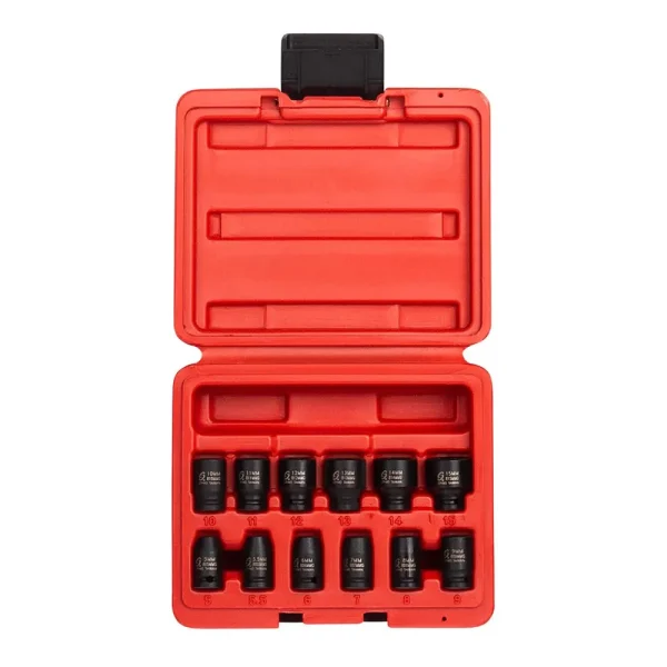 Sunex 1/4″ Dr. 12pc Magnetic Metric Impact Socket Set 1822