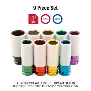 Sunex 1/2″ Dr. Extra Thin Wall Wheel Protector Impact So 2849