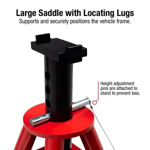 Sunex 10 Ton Medium Height Pin Type Jack Stands Pair 1310