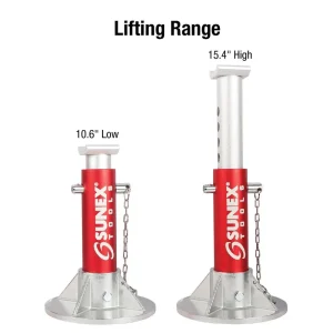 Sunex 3 Ton Aluminum Jack Stand Pin Style Pair 1003AJ