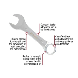 Sunex 10 Pc. Metric Stubby Full Polish Combination Wrench Set 9930M