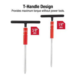 Sunex 2 Piece 1/4 In. And 3/8 In. Dr Adj T-Handle Speed Wrench Set 9727