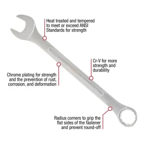 Sunex 14 Pc. SAE Raised Panel Combination Wrench Set 9714A