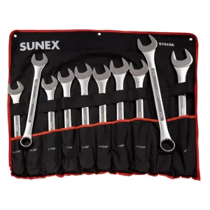 Sunex 10 Piece SAE Raised Panel Jumbo Combination Wrench Set 97010A
