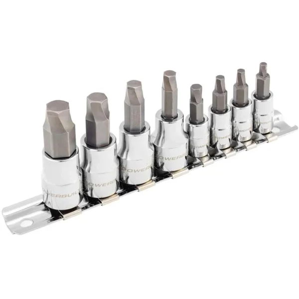 Powerbuilt 8 Piece Zeon Metric Hex Bit Socket Set for Damaged Bolts 642575