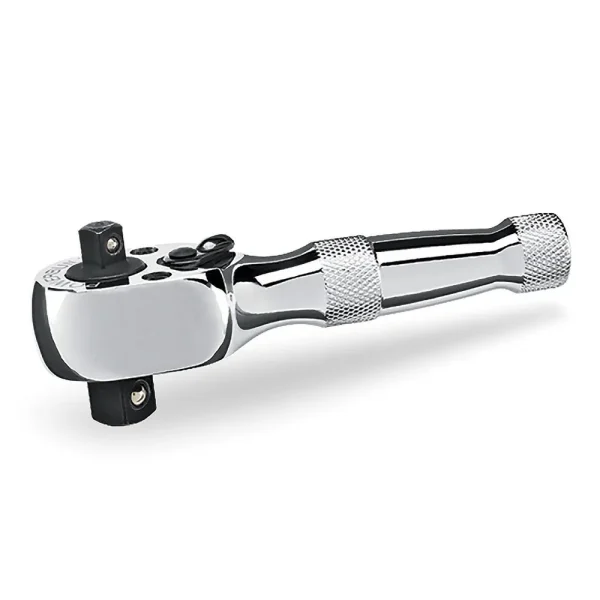 Powerbuilt 1/4 In. and 3/8 In. Drive 72 Tooth Dual Head Stubby Ratchet 640931
