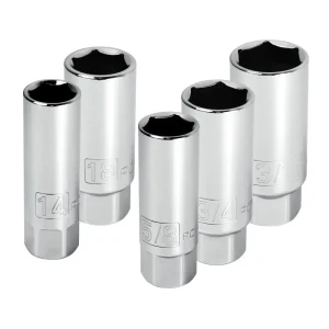 Powerbuilt 5 Piece 3/8 In. Drive Spark Plug Socket Set 640855