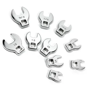 Powerbuilt 10 Piece 3/8 In. Drive SAE and Metric Crowfoot Wrench Set 640830