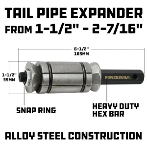 Powerbuilt Exhaust Pipe Expander Tool 1-1/2 Inch to 2-1/2 Inch 940378
