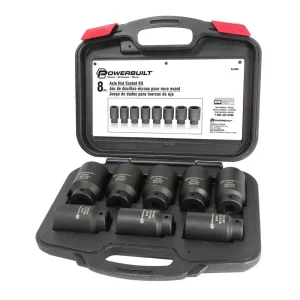 Powerbuilt 8 Piece Master 6 Point Axle Nut Socket Set 647883