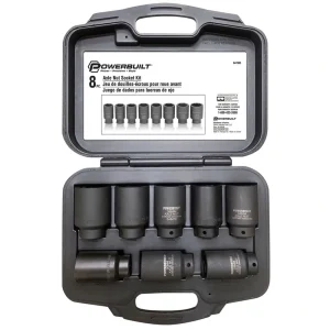Powerbuilt 8 Piece Master 6 Point Axle Nut Socket Set 647883