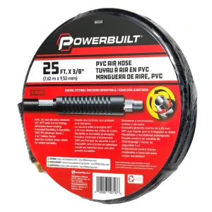 Powerbuilt 25 Foot by 3/8 Inch PVC Air Hose 642134