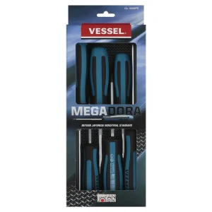 Vessel Tools MEGADORA JAWSFIT Screwdriver 6 Piece Set 9006PB