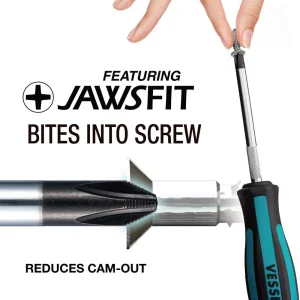 Vessel Tools MEGADORA JAWSFIT Screwdriver 6 Piece Set 9006PB